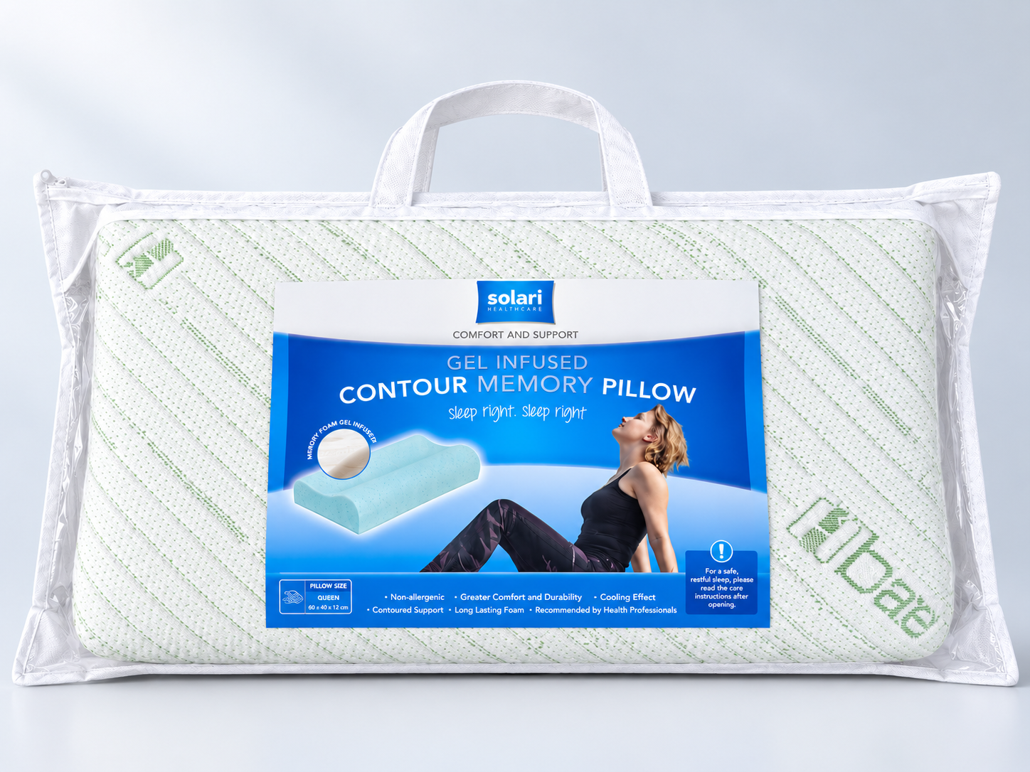 Solari Gel-Infused Contour Memory Foam Pillow